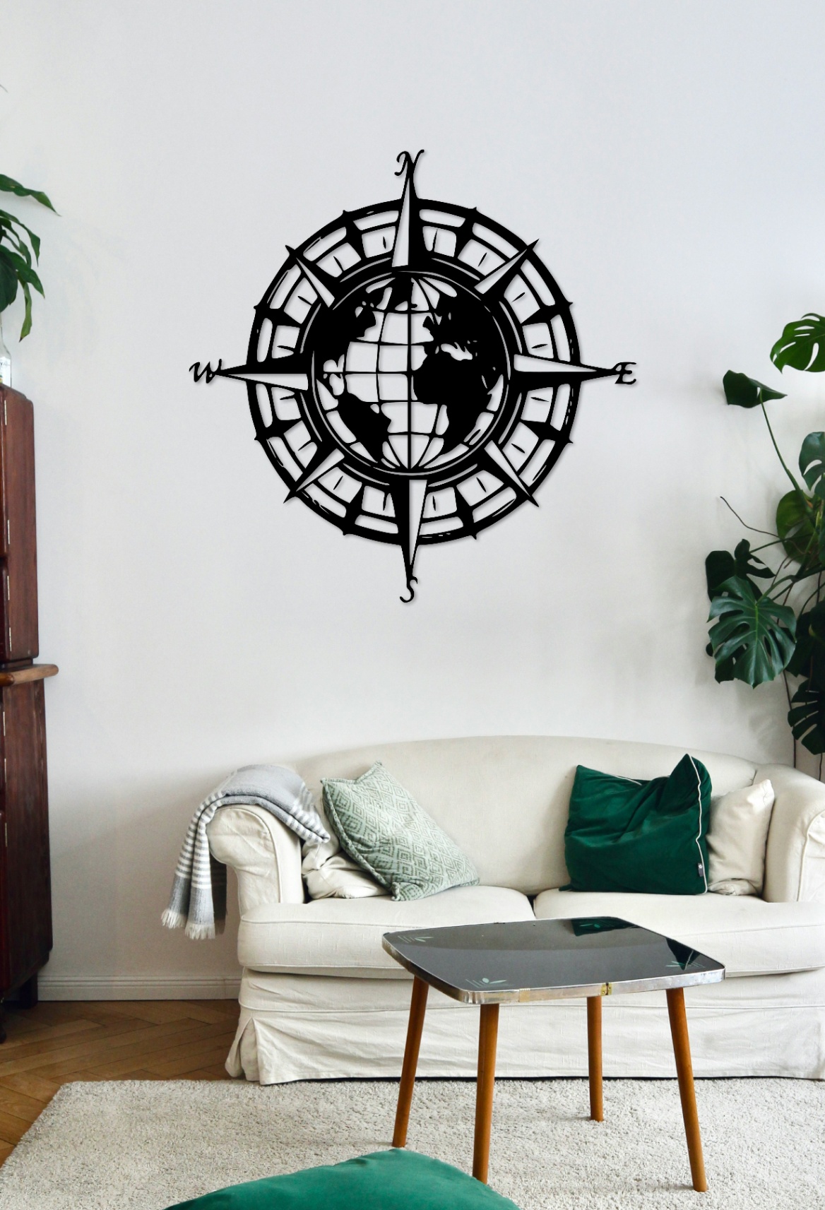 Металева мапа світу "Compass Globe"