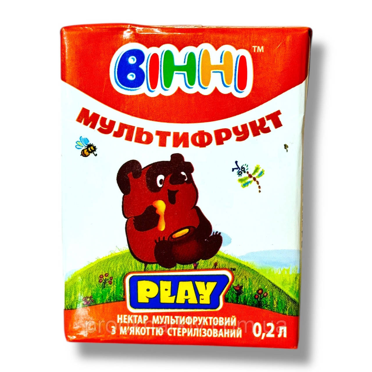Нектар мультифруктовий «Вінні Play» з м'якоттю, 0,2 л (тетрапак)
