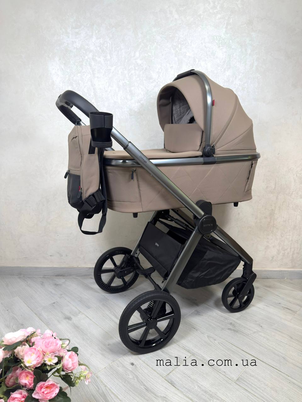 Коляска 2в1 Carrello Omega світиться у темряві CRL-6530/1 (2in1) Fantastic Beige