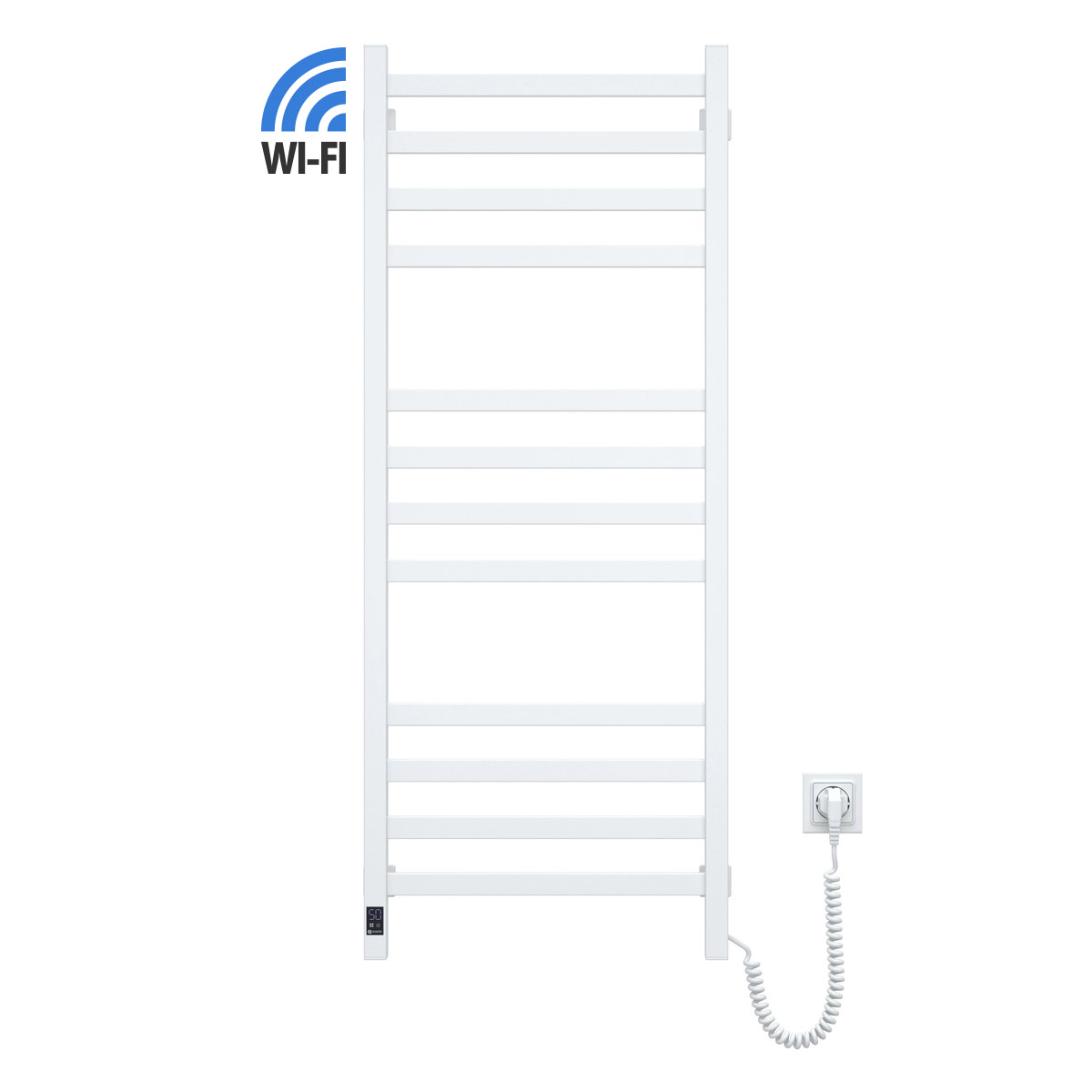 Електрична рушникосушарка NAVIN Авангард 480×1200 Sensor з Wi-Fi, правобічна з таймером, біла