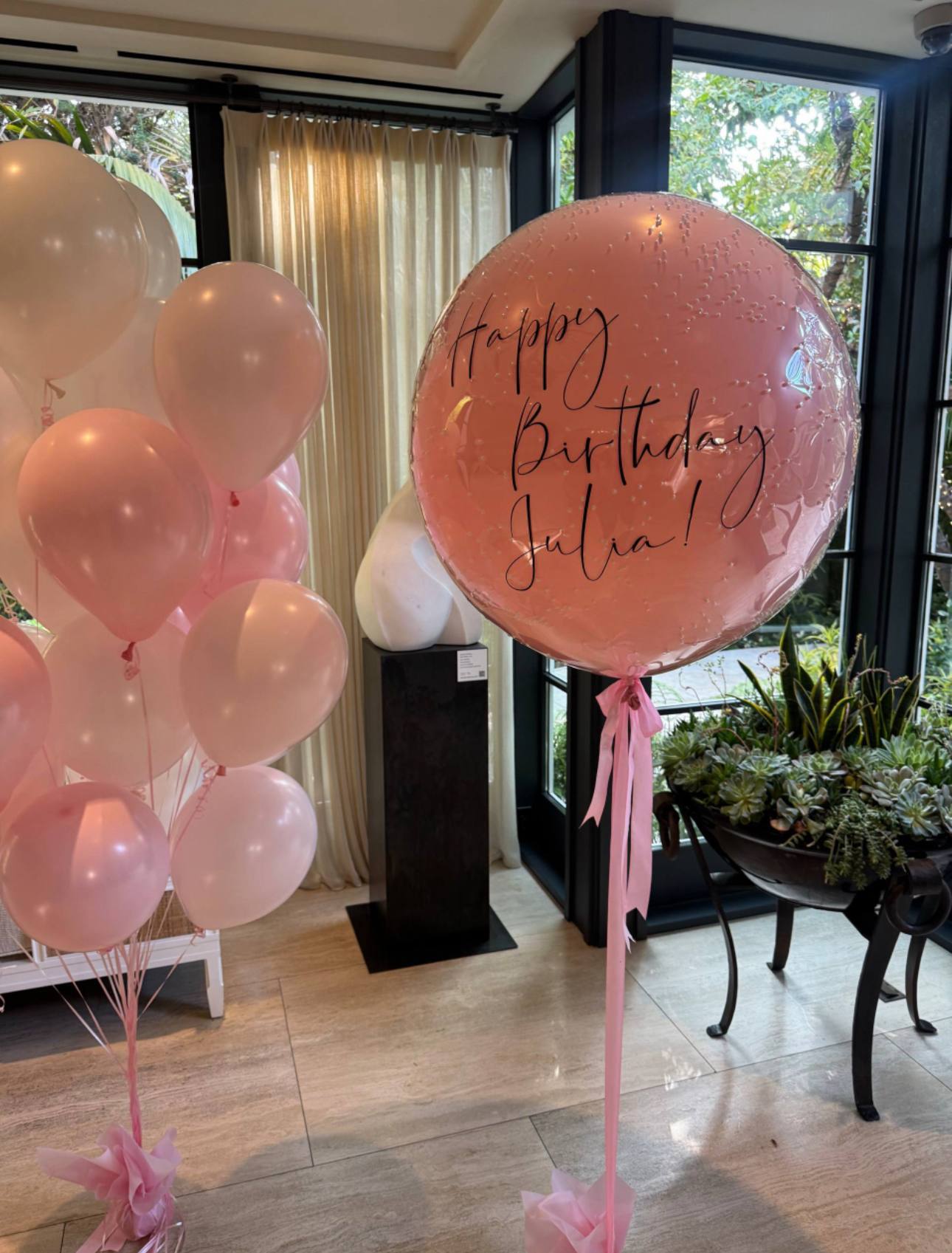 Pink Personalized Balloon Set