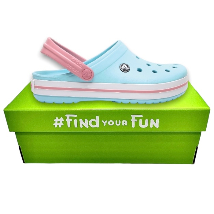 Crocs ice outlet blue white