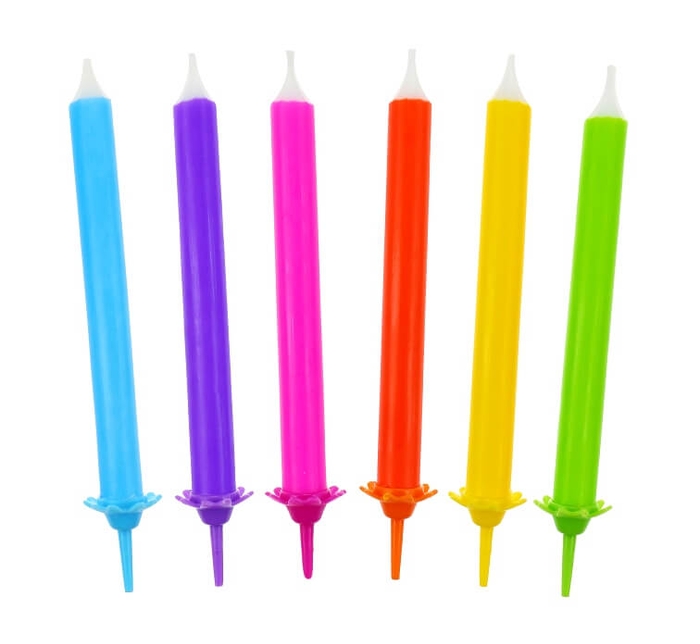 Свічки паличками різнокольорові 12шт