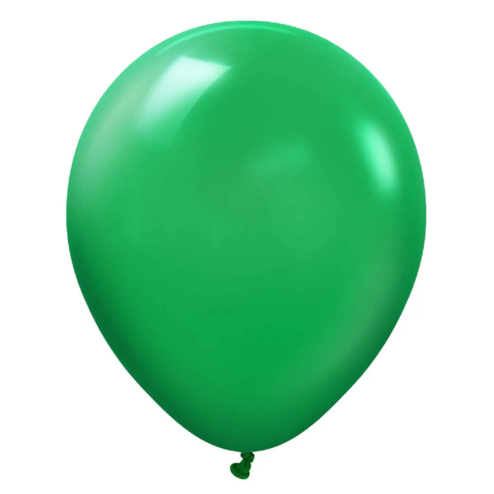 12-inch Standard green latex helium balloon