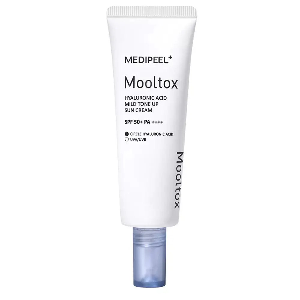 Сонцезахисний тонуючий крем для обличчя Medi-Peel Hyaluronic Acid Aqua Mooltox Mild Tone Up Sun Cream SPF 50+, 50ml