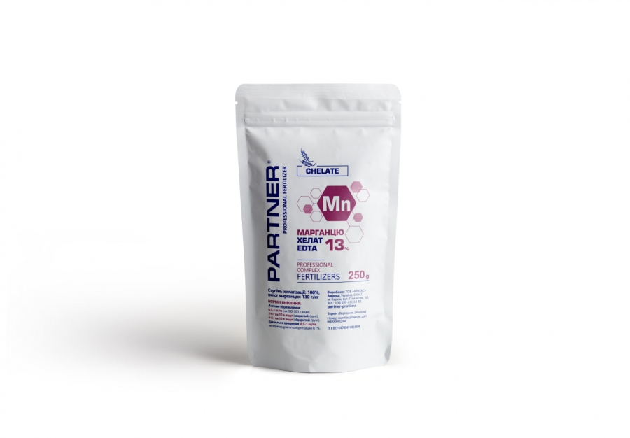 Партнер хелат марганец  "Partner-Chelate" Mn 13% EDTA 0.25 кг(пак)
