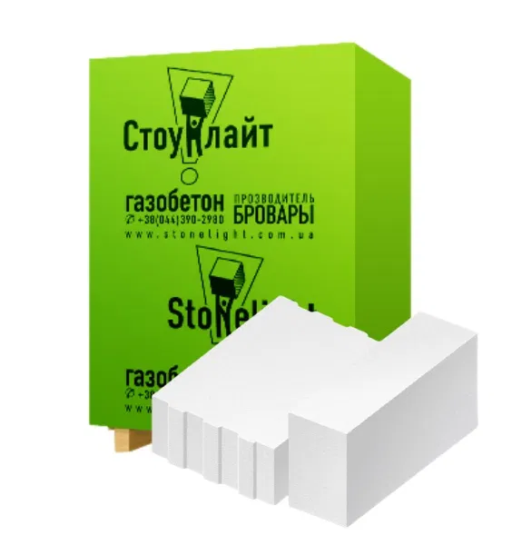 Газобетон Стоунлайт стіновий D500 300х200х600 мм