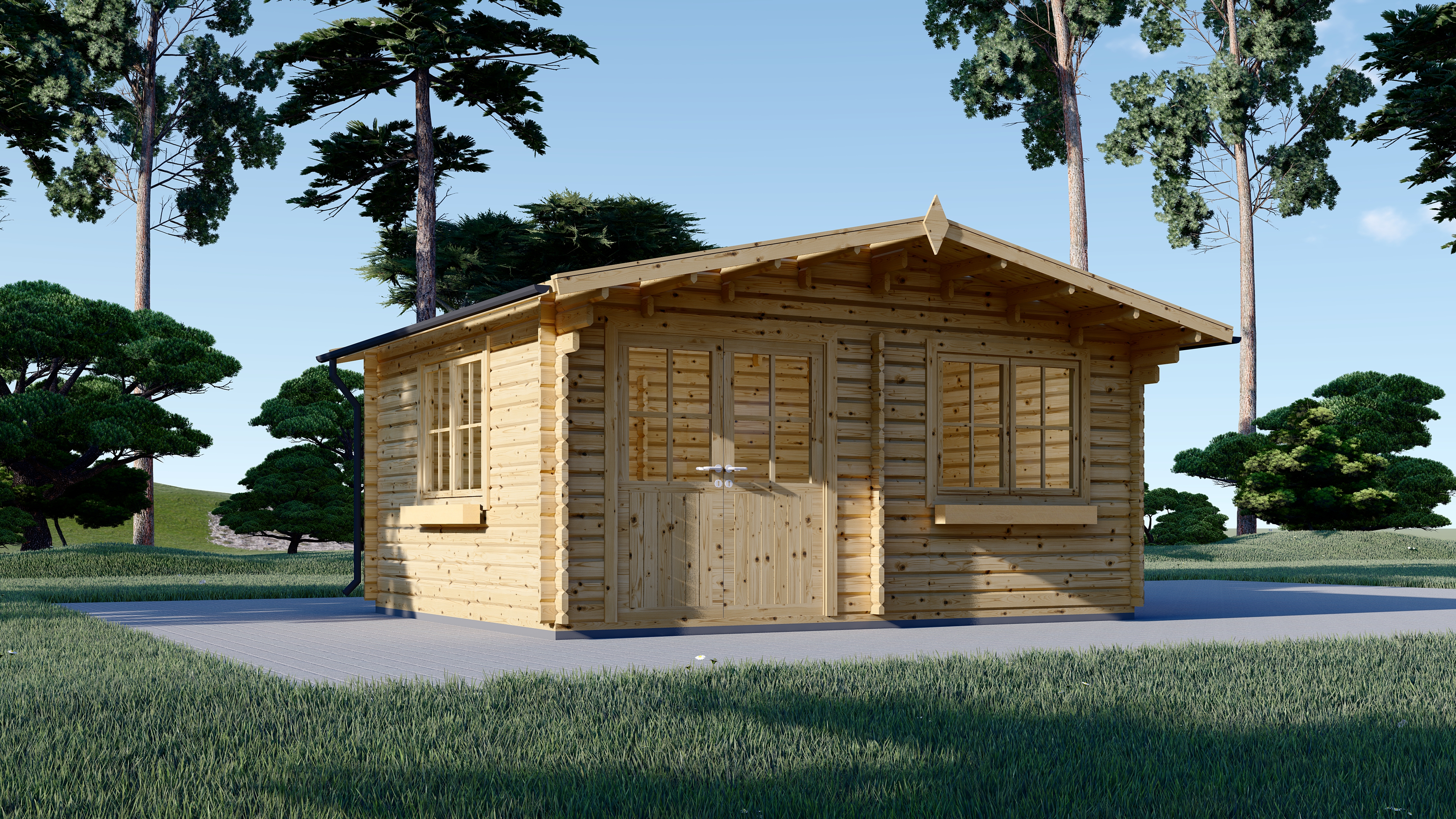 Caseta de jardín de madera Lion 4x3