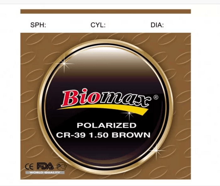 Поляризаційна лінза BIOMAX CR-39 (коричнева)