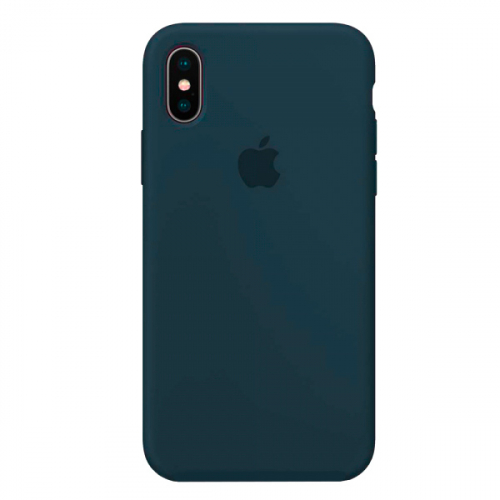 Silicone Case Full for iPhone X/XS (74) abyss blue