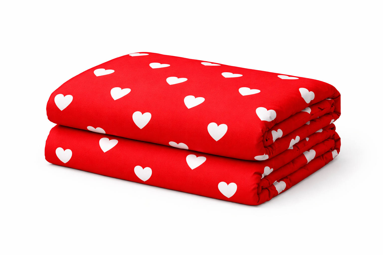 Підковдра  ранфорс принт "Серця на червоному"