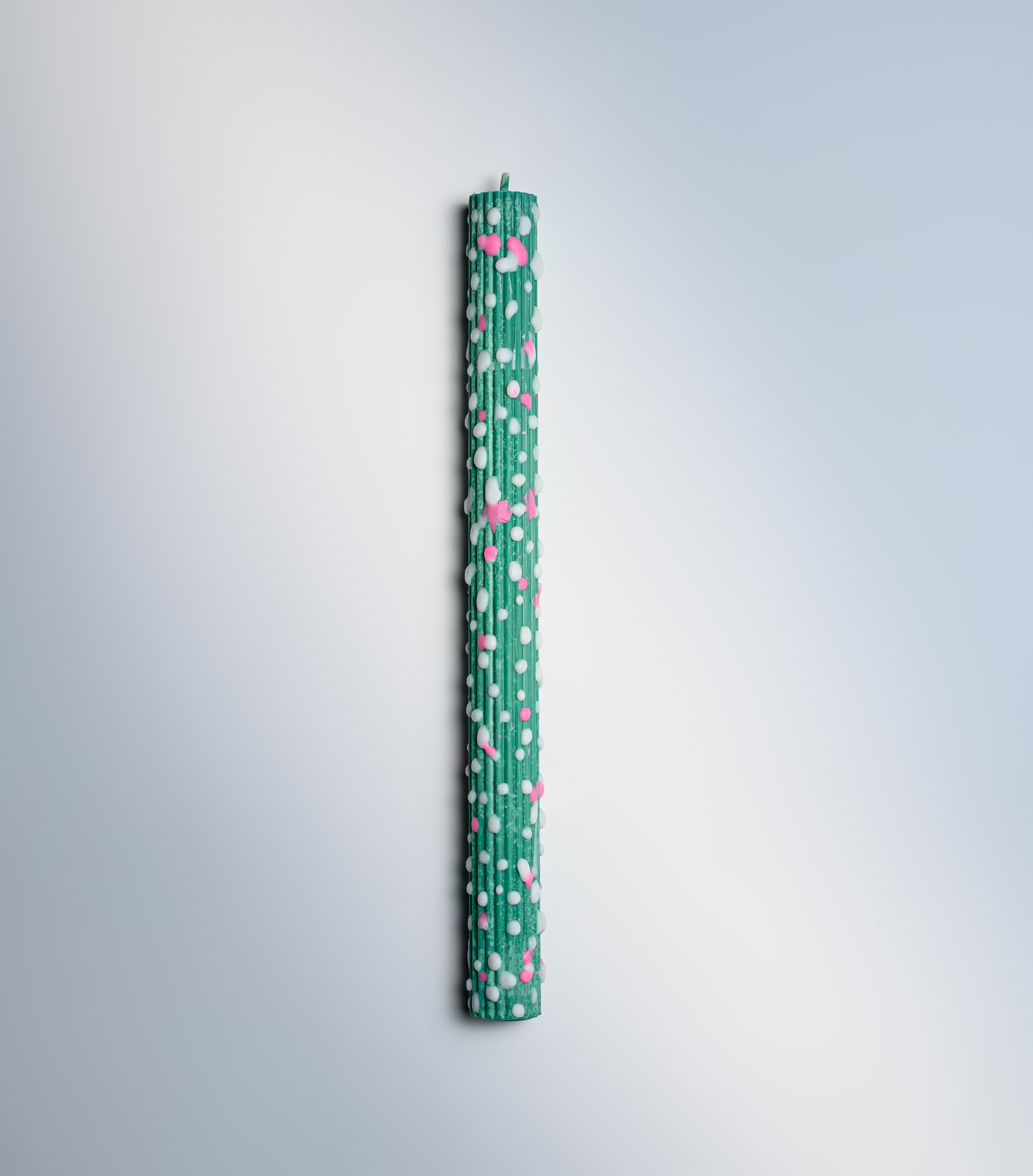 Dotted Ribbed Taper Candle