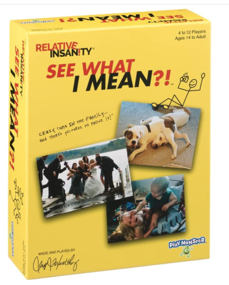 Relative Insanity See What I Mean - Hilarious Party Game - from Comedian Jeff Foxworthy - Ages 14+ - 4+ Players