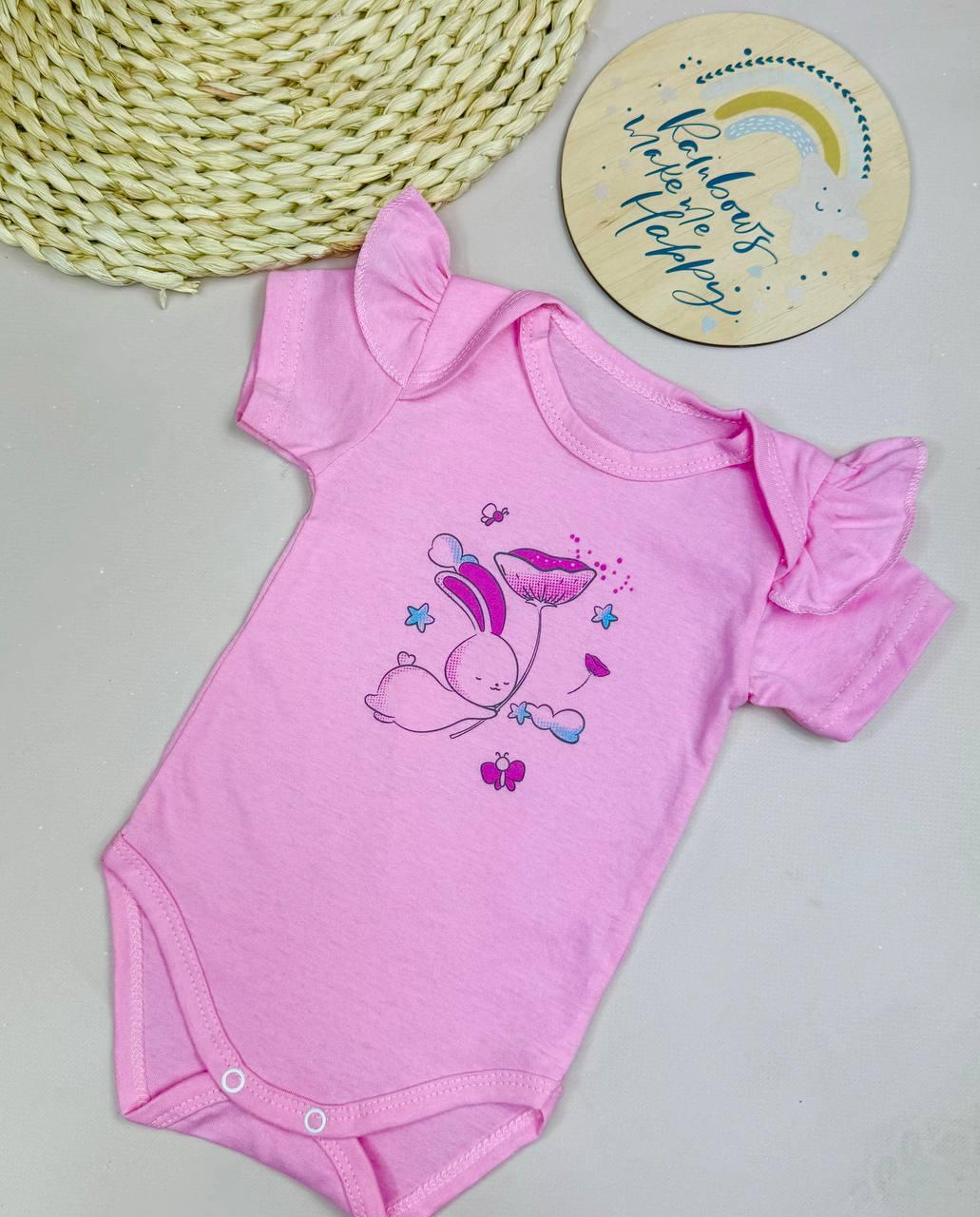 Боді для новонародженої дівчинки з м’якої тканини кулір