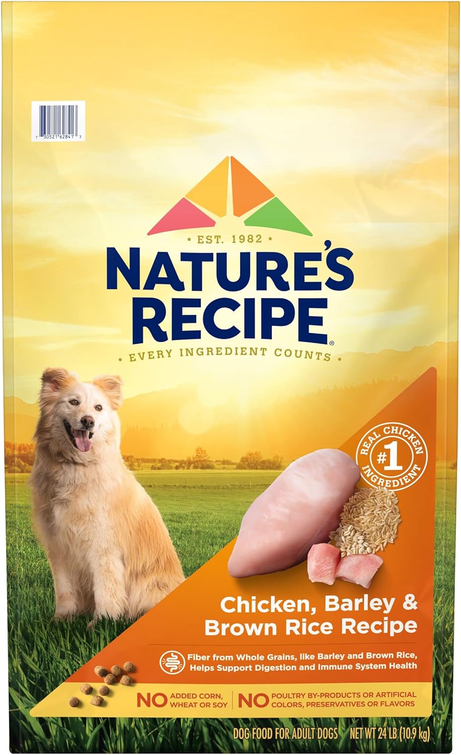 Nature′s Recipe Dry Dog Food, Chicken, Barley & Brown Rice Recipe, 24 lb. Bag