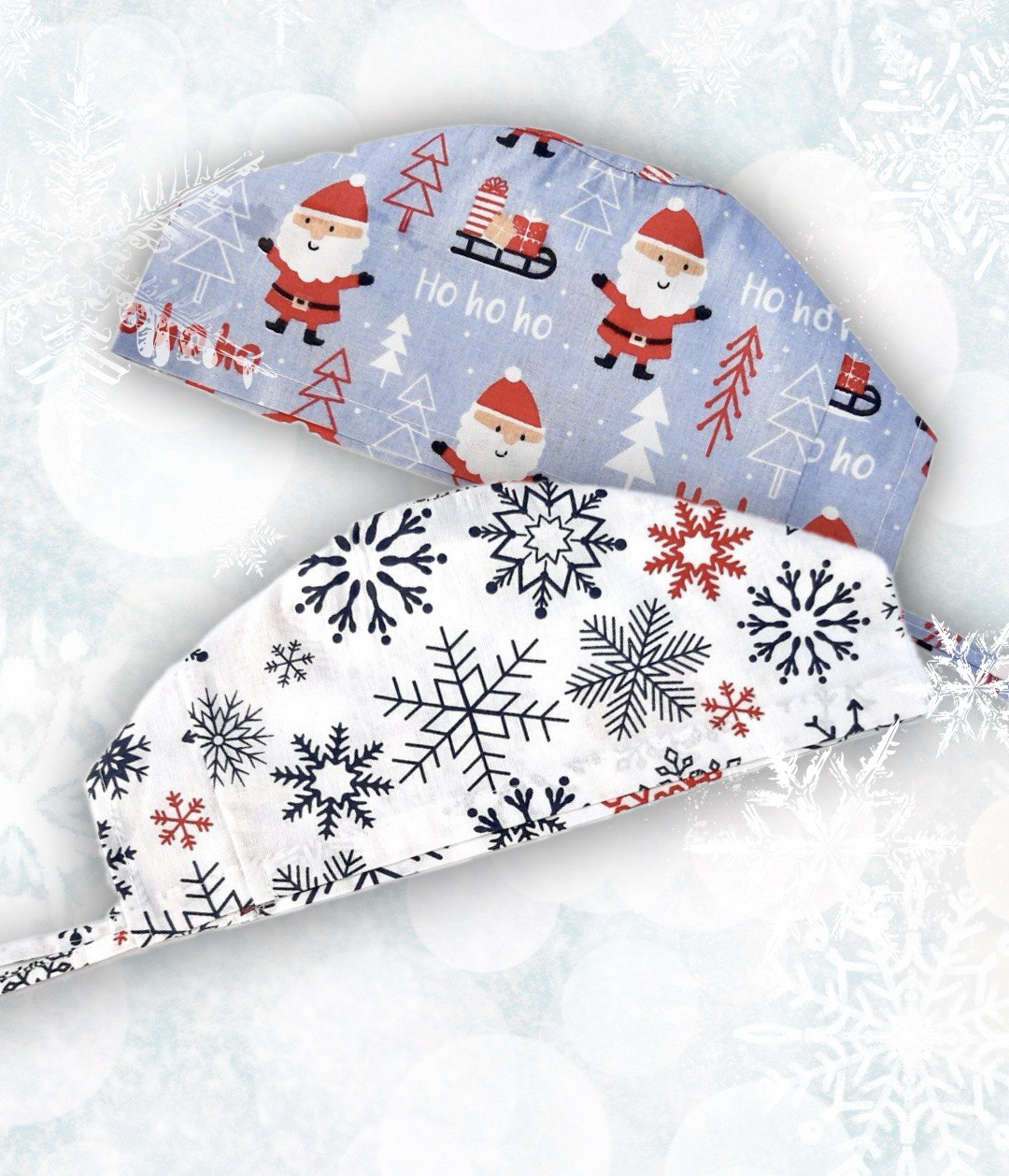 Медичні шапочки з зимовими принтами