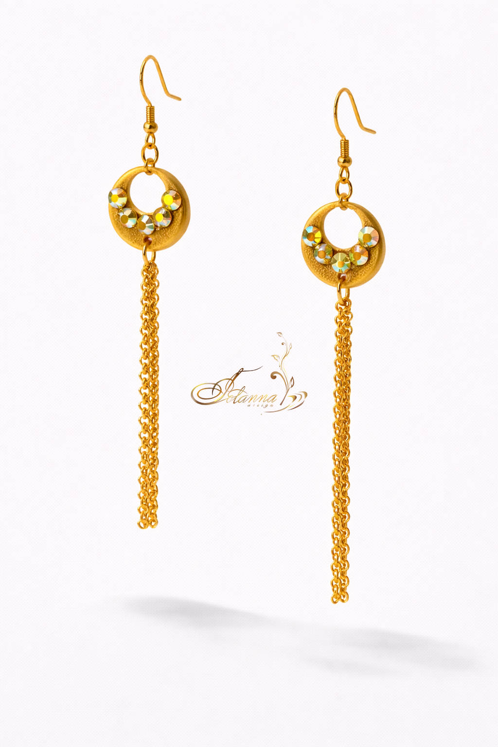 Ballroom gold earrings