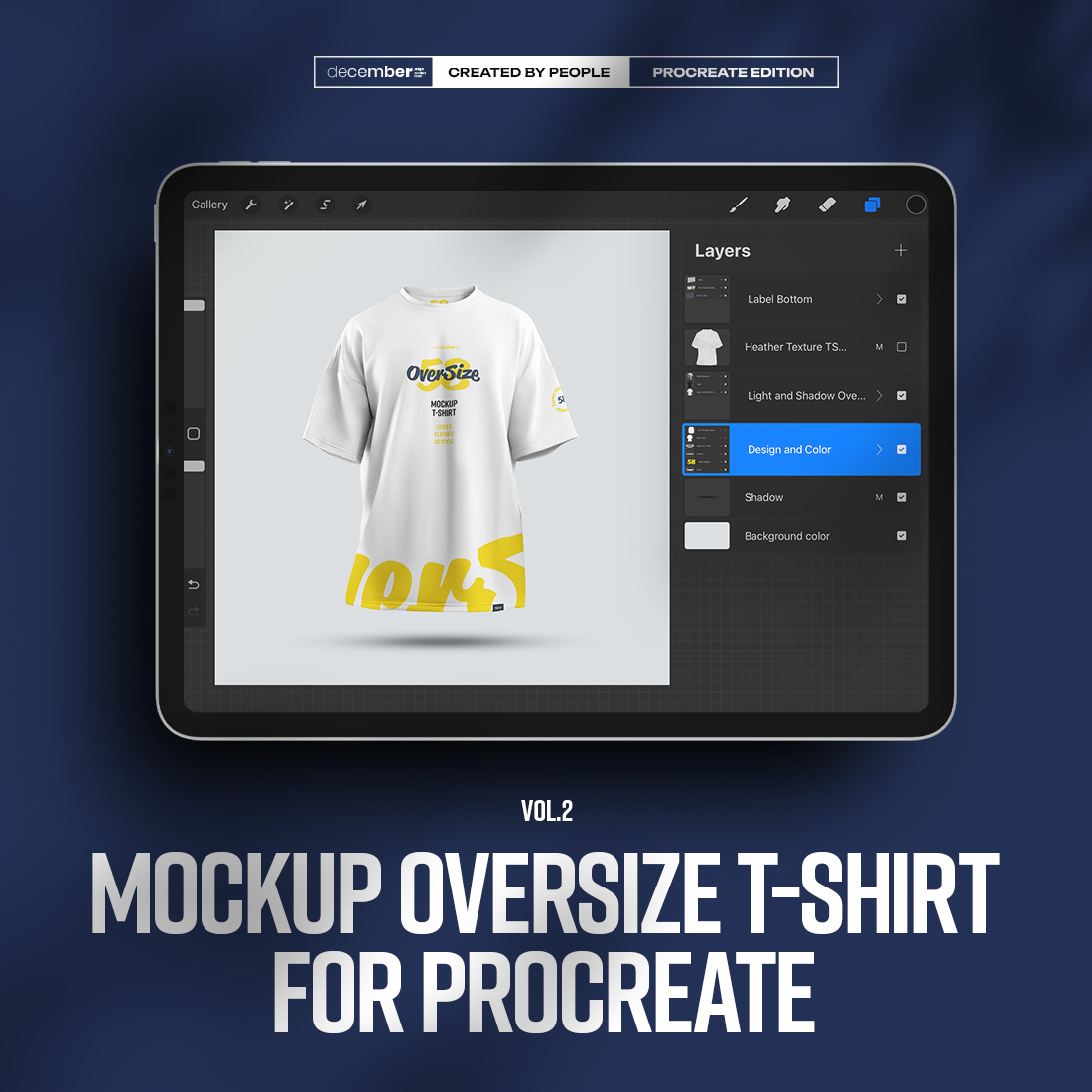 4 Mockups Oversize T-shirt for Procreate