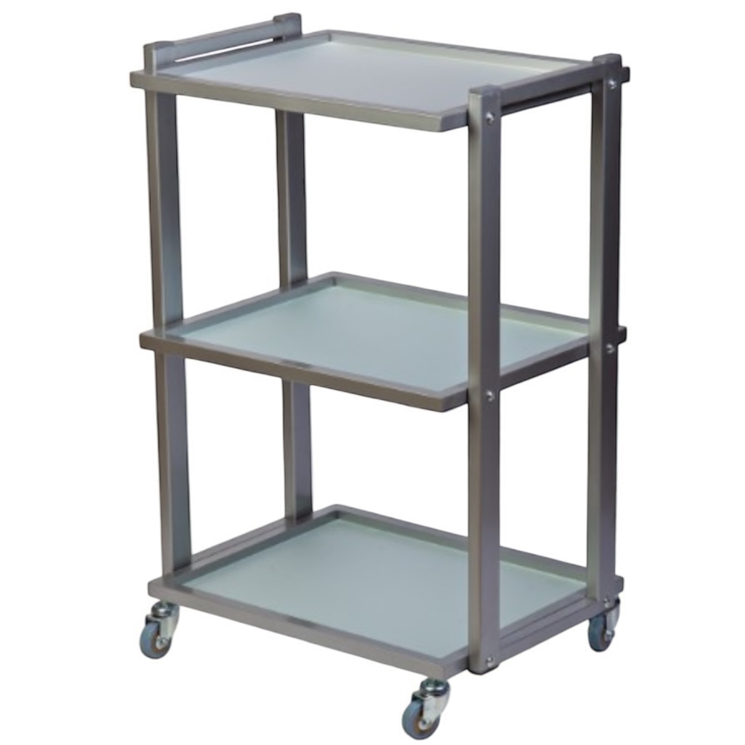 Візок косметологічний маніпуляційний з трьома полицями,сірий