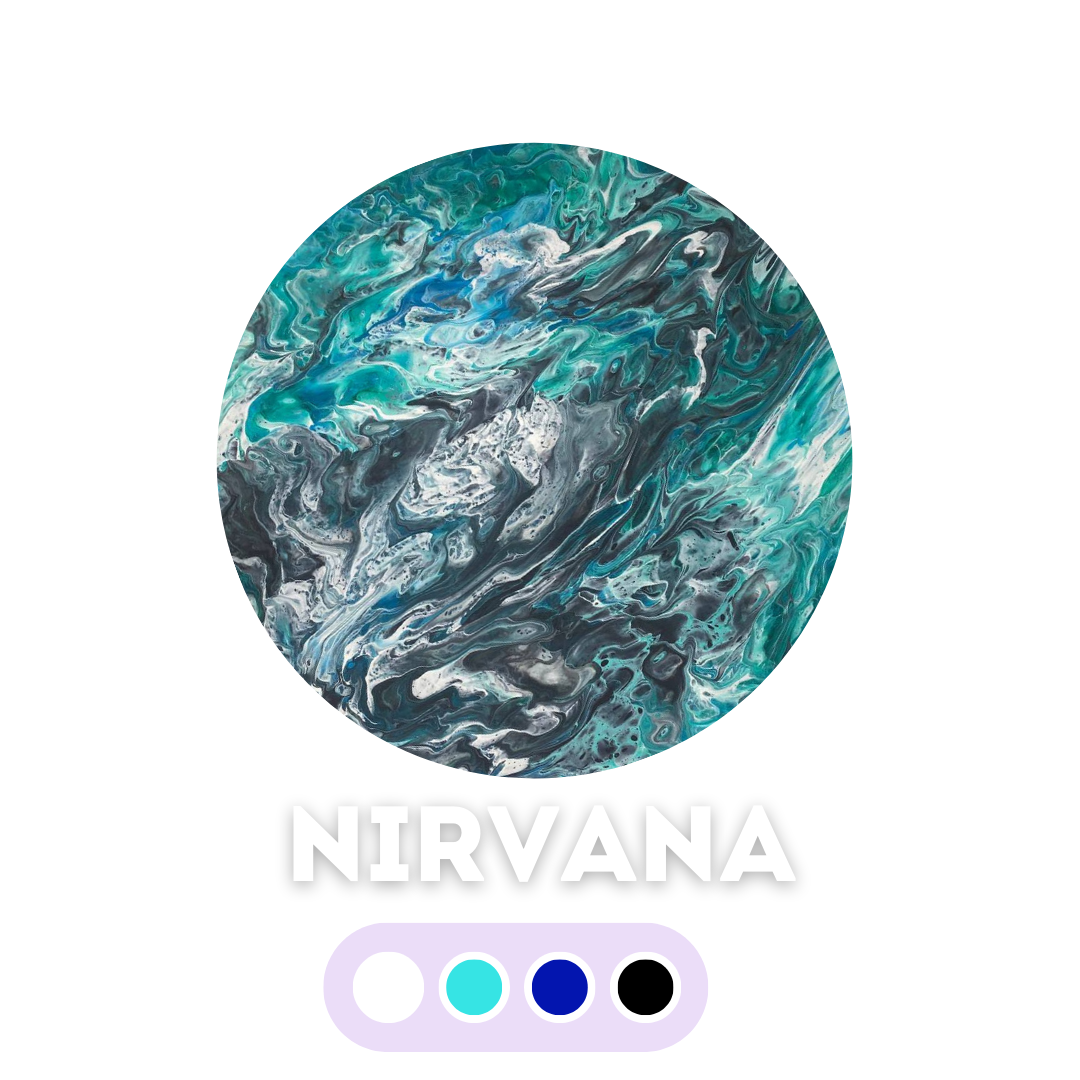 Флюидний ведмедик Fluid Bear Bearbrick палітра Nirvana