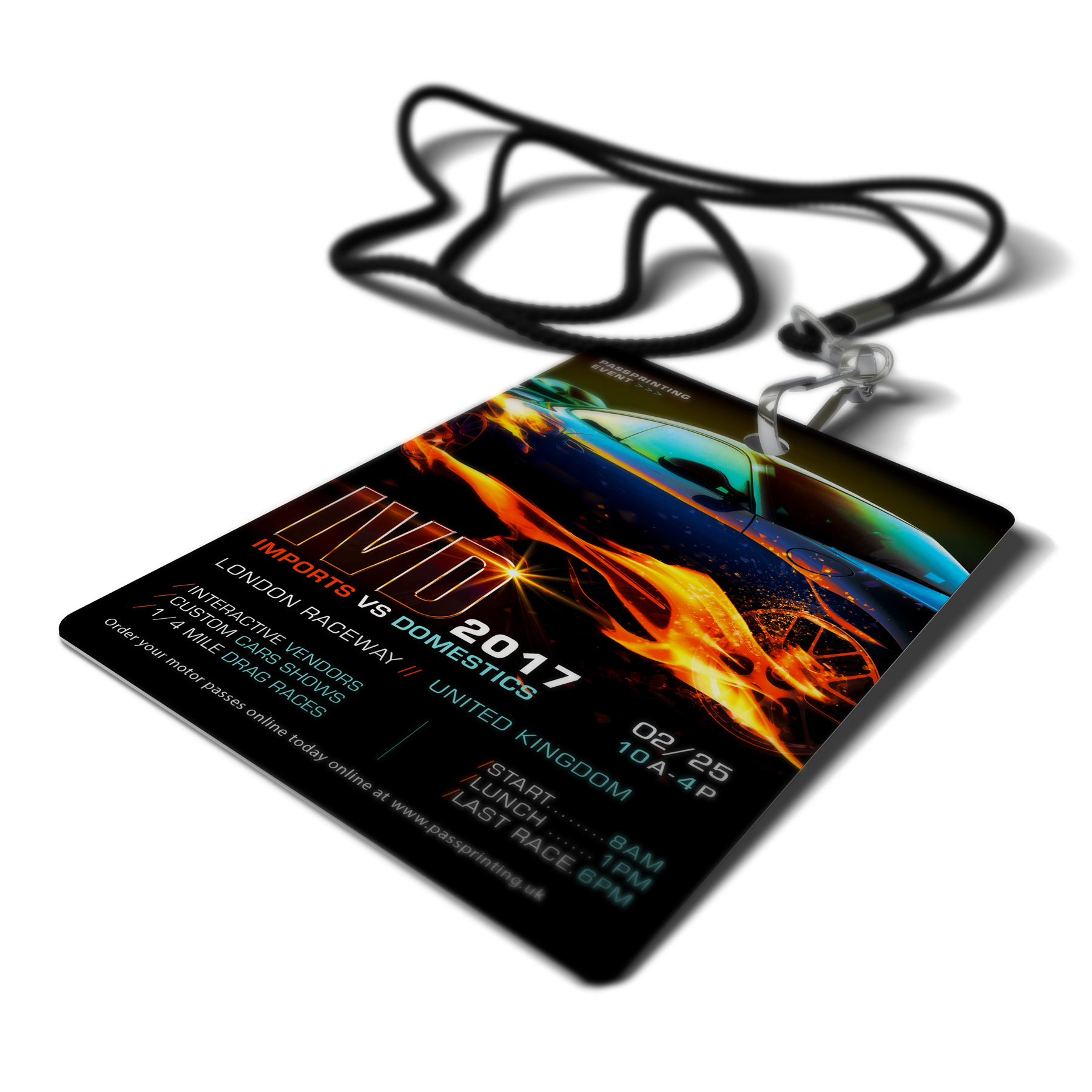 Motorsport Pass Printing