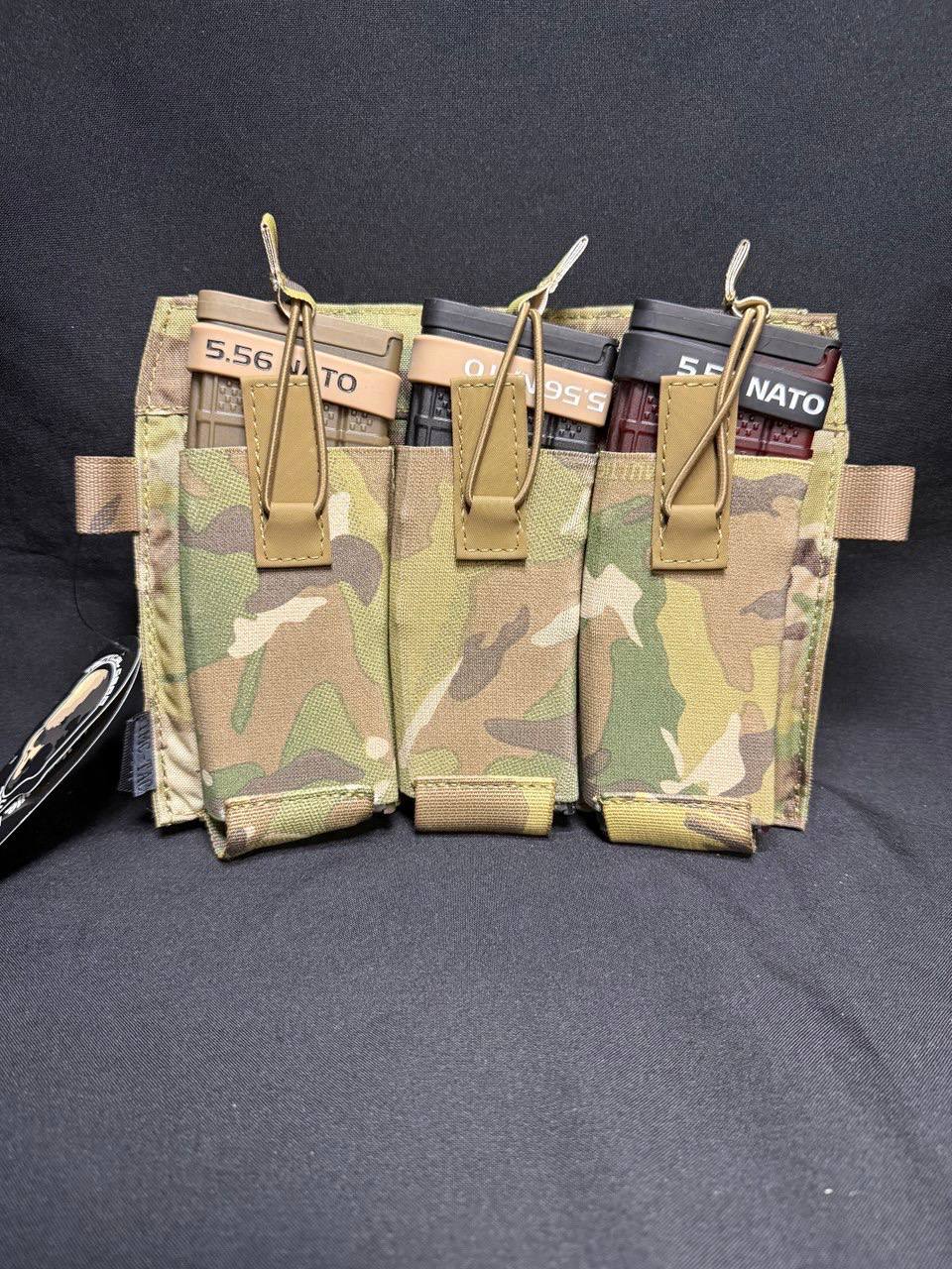 Передня модульна панель (флеп) під 3 магазини "AVS 3 MAGS STRETCH DETACHABLE FLAP" для плитоносок від бренду "Crye Precision" (AVS, JPC, JPC 2.0) та їх аналогів, від бренду "TMC GEAR".