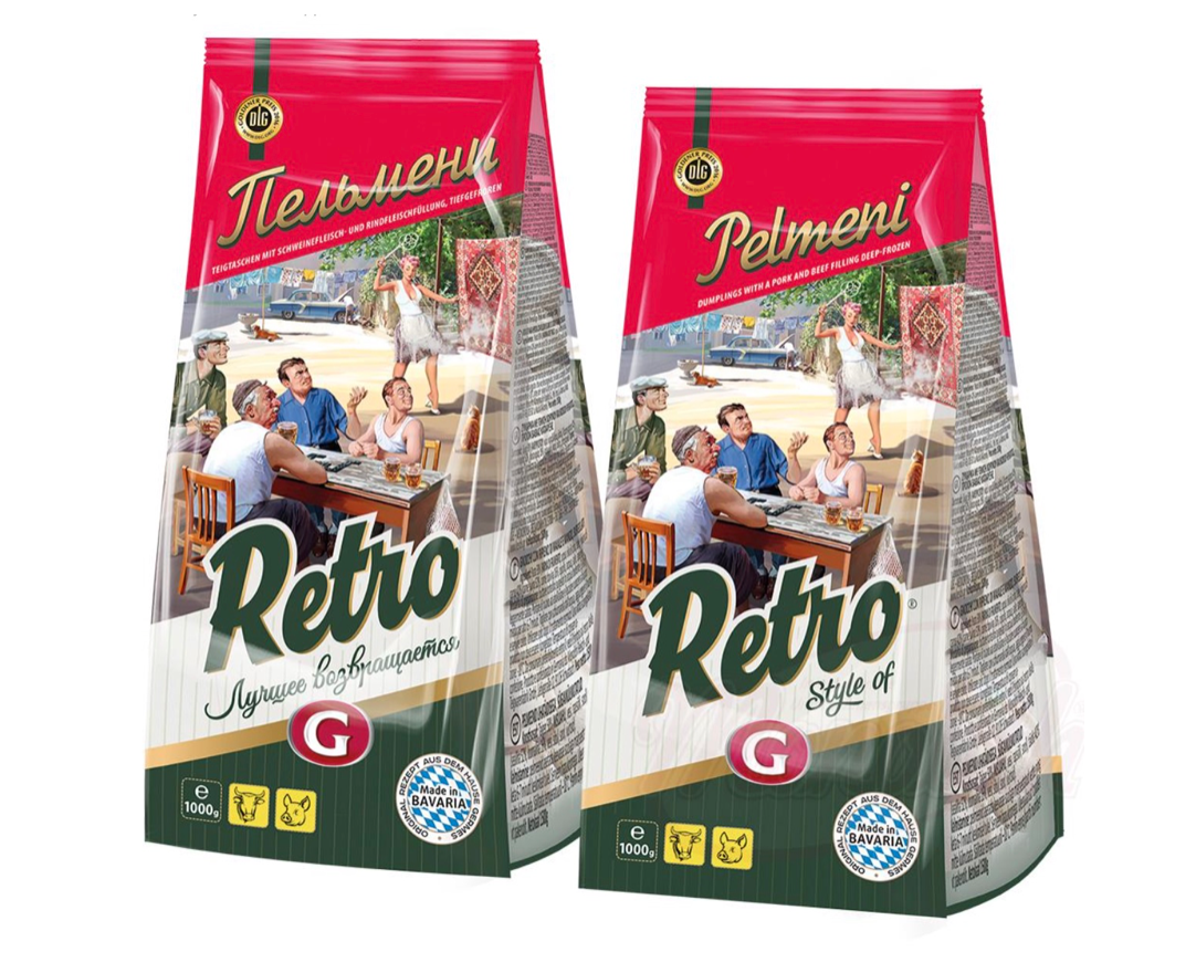 🇩🇪 "Germes" Пельмени Ретро, 1000 гр.