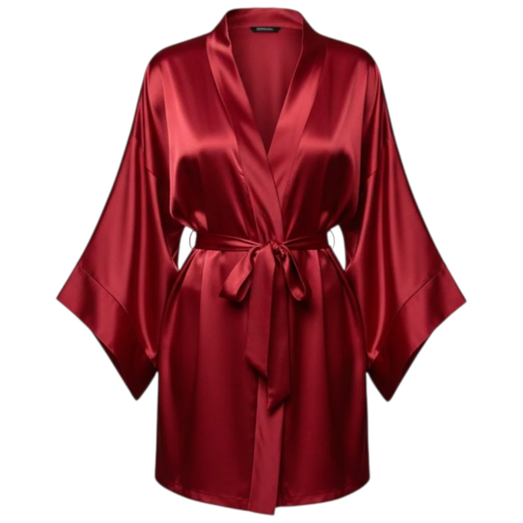 CELINE Халат сатиновий, Бургунді