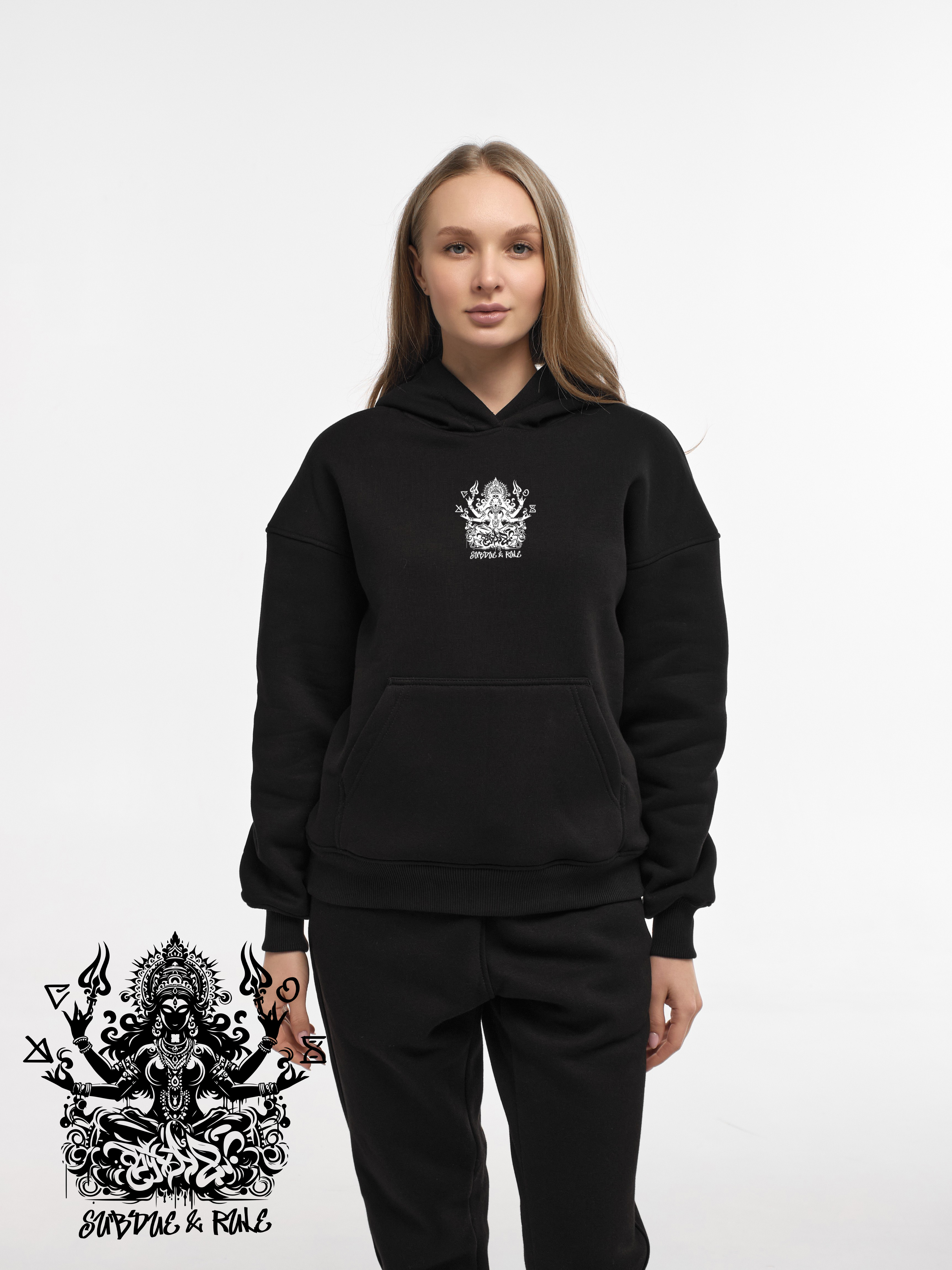 HOODIE "KALI" | POCKET | BLACK EMOTION | XH1