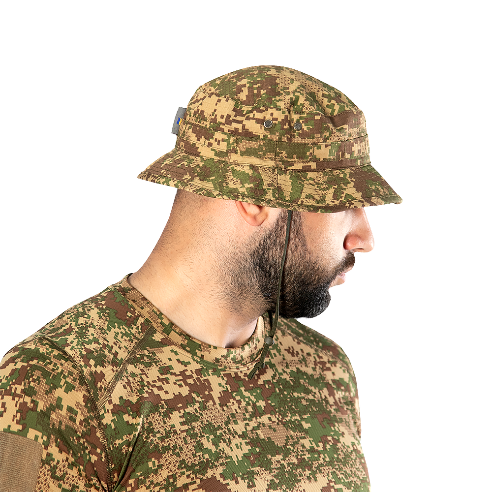 Тактична камуфляжна панама "Boonie 2.0 Rip-Stop Хижак" від українського бренду "CAMOTEC".