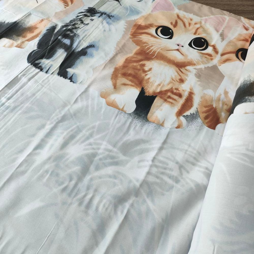 Тканина Голд Euro - Кошенята на пір'їнці