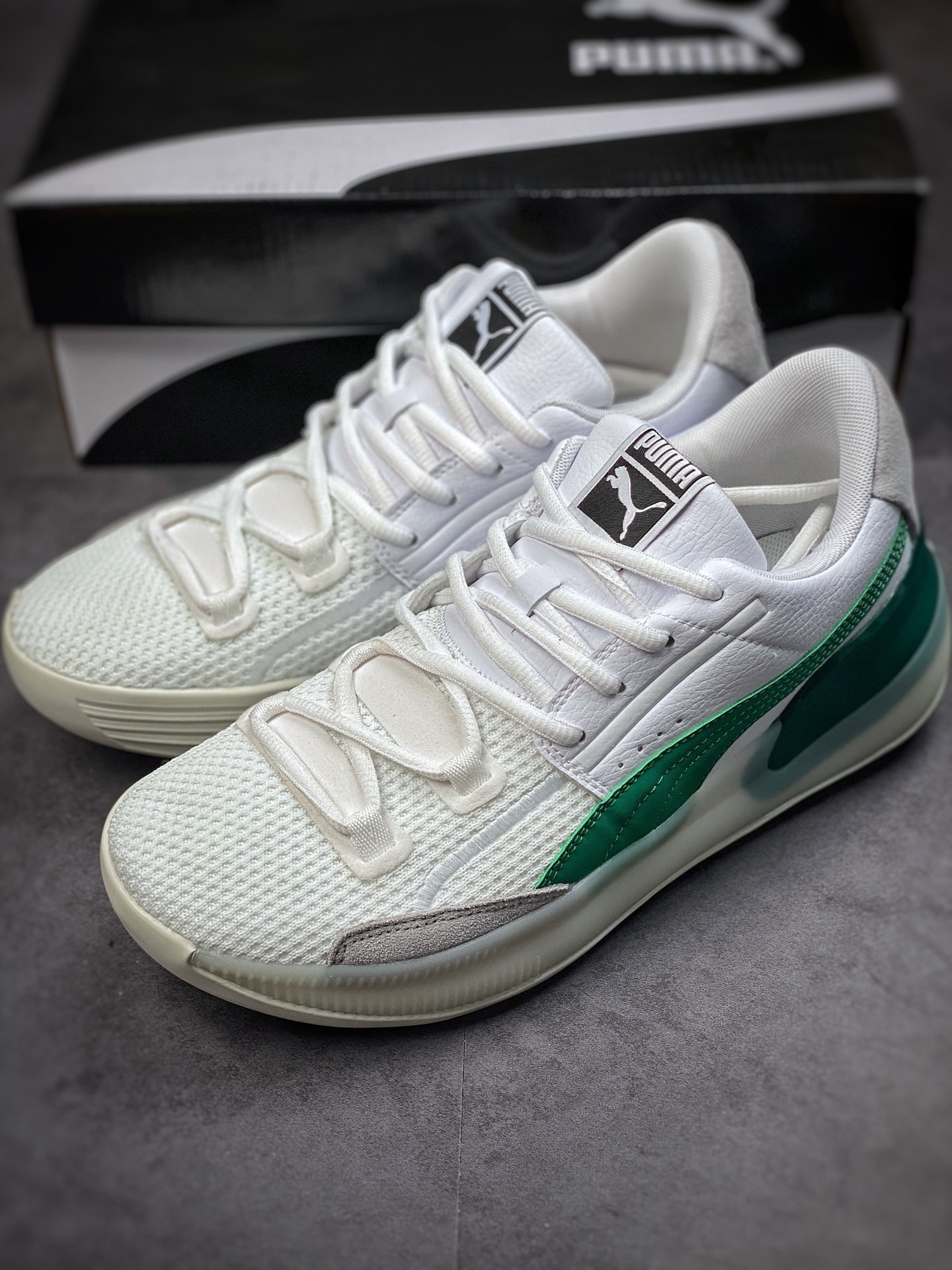 Puma Clyde Hardwood Series White Green 193663-02