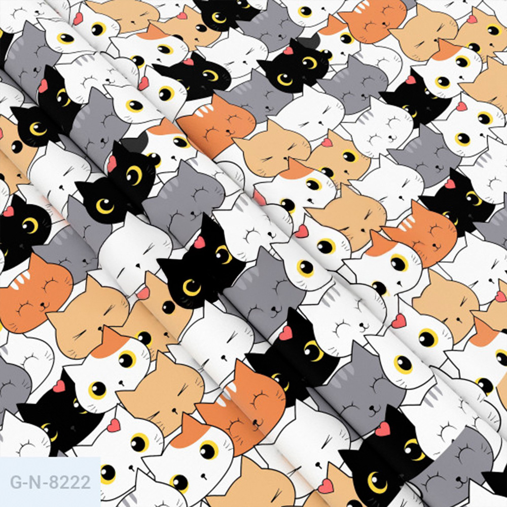 Тканина Голд Euro - Різнокольорові коти