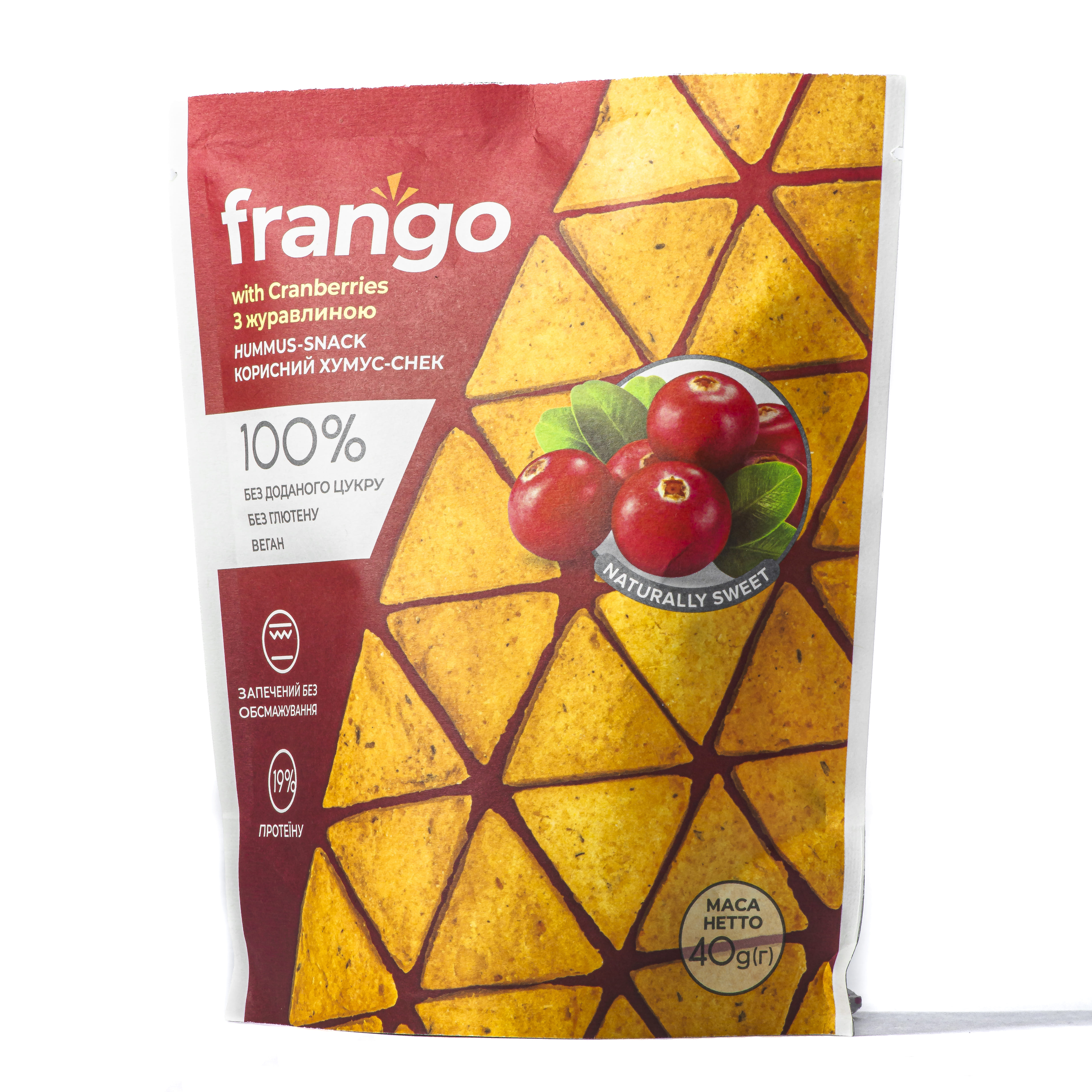 Хумус-снек з журавлиною Frango, 40 г