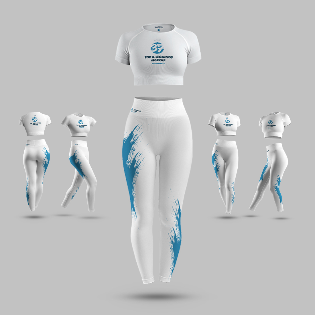 5 3D Sports Leggings and Top Mockups