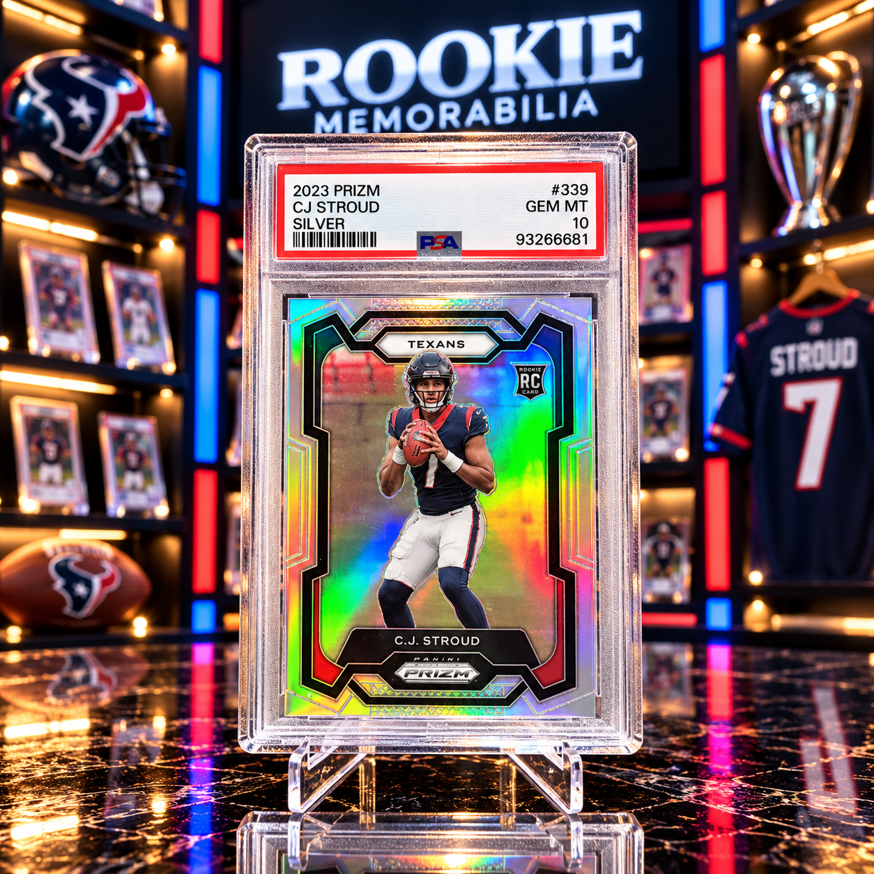CJ Stroud RC SILVER Prizm PSA 10