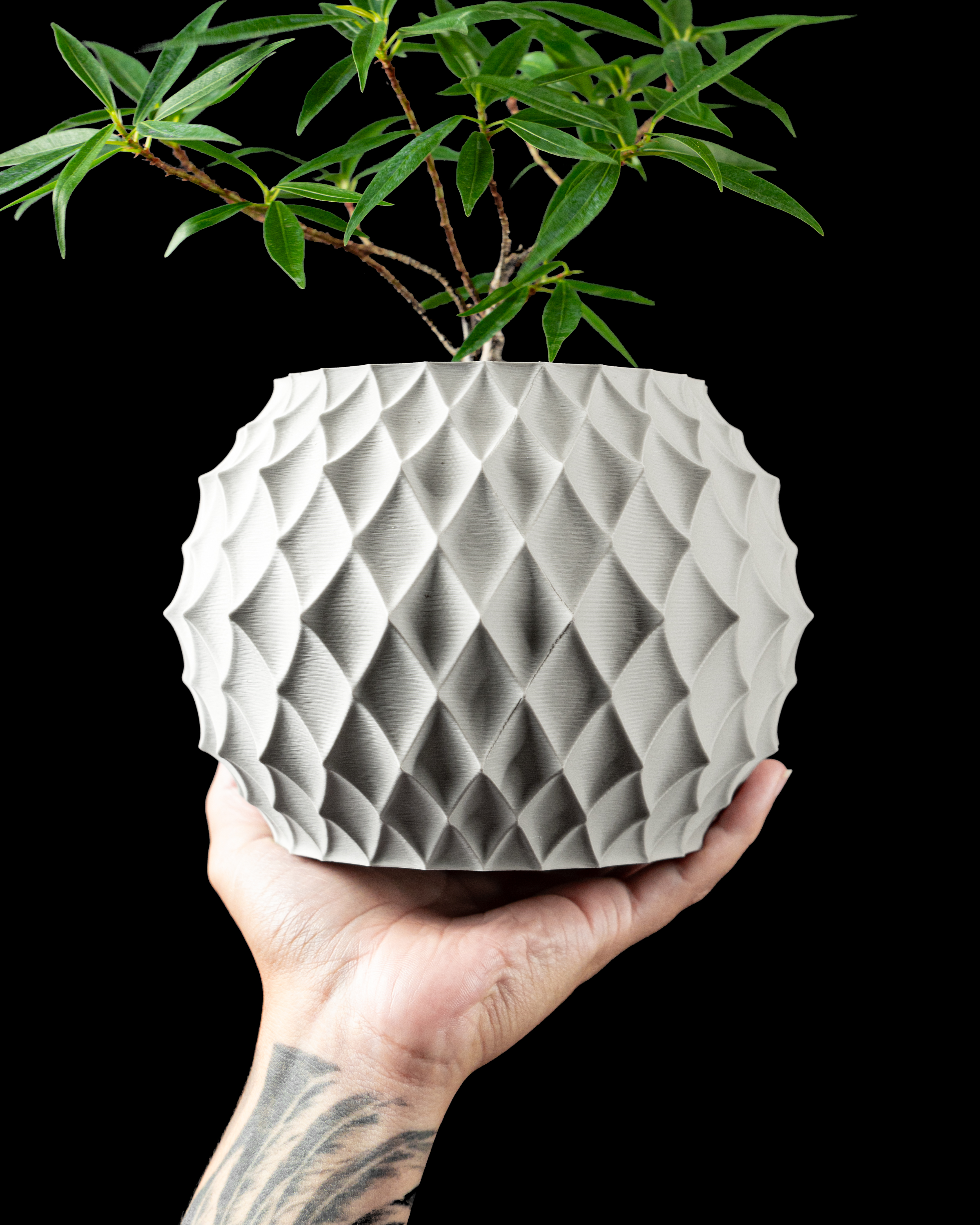 Diamond Planter Pot – Modern 3D Printed Planter
