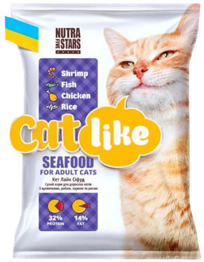 Сухий корм для котів Нутра 5 зірок (Nutra 5 Stars Cat like Seafood) з креветкою, куркою, рибою та рисом, 10 кг