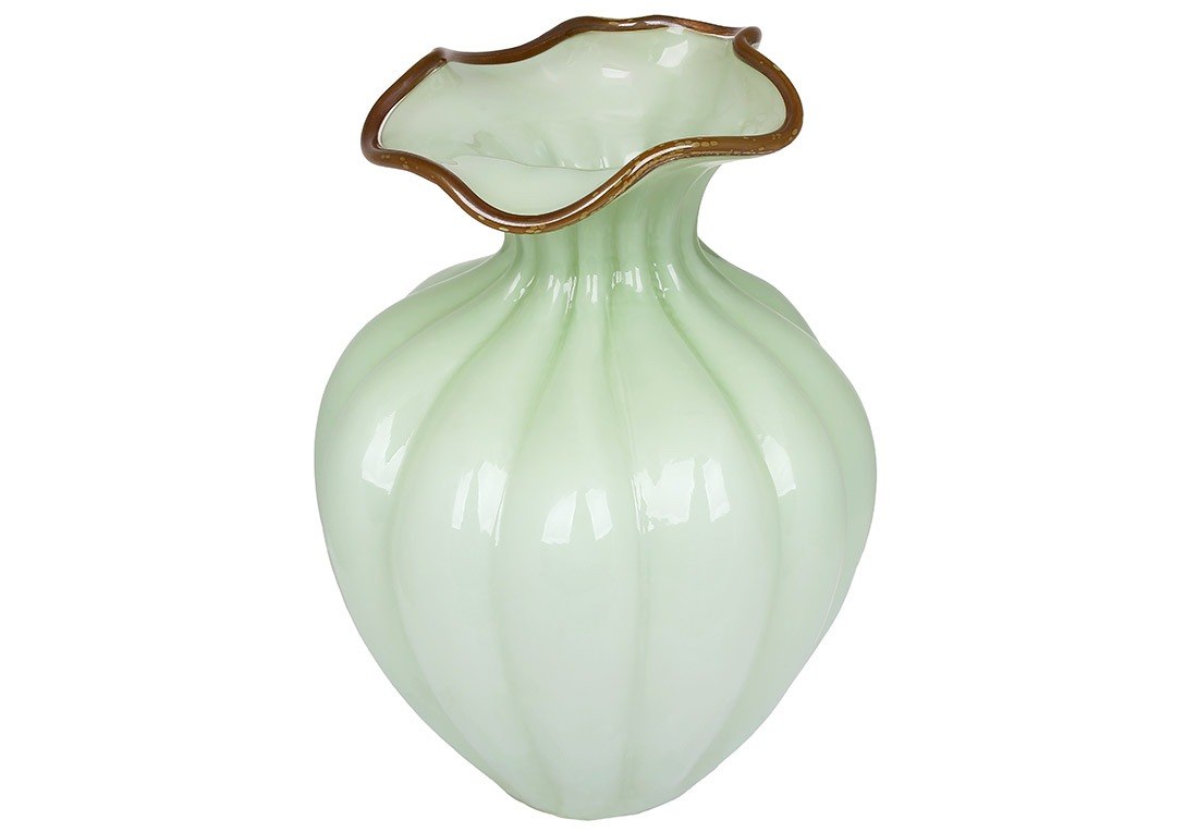 Ваза скляна 19*25*36см, колір - лаймовий