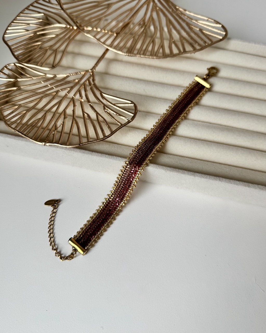 Браслет Lace, бордо