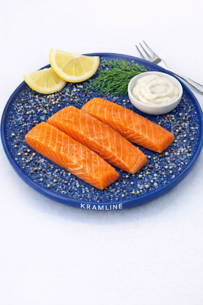 Лосось філе на шкірі слабосолене