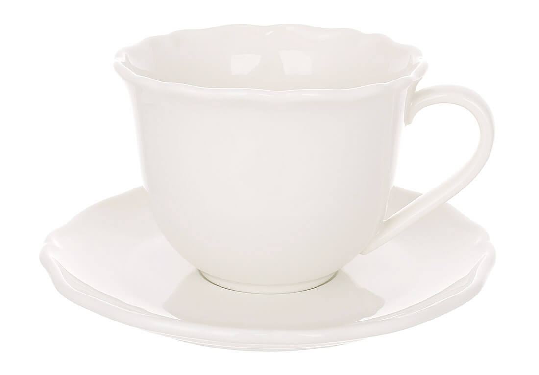 Pure White, Набір порцеляновий: чашка 220мл з блюдцем