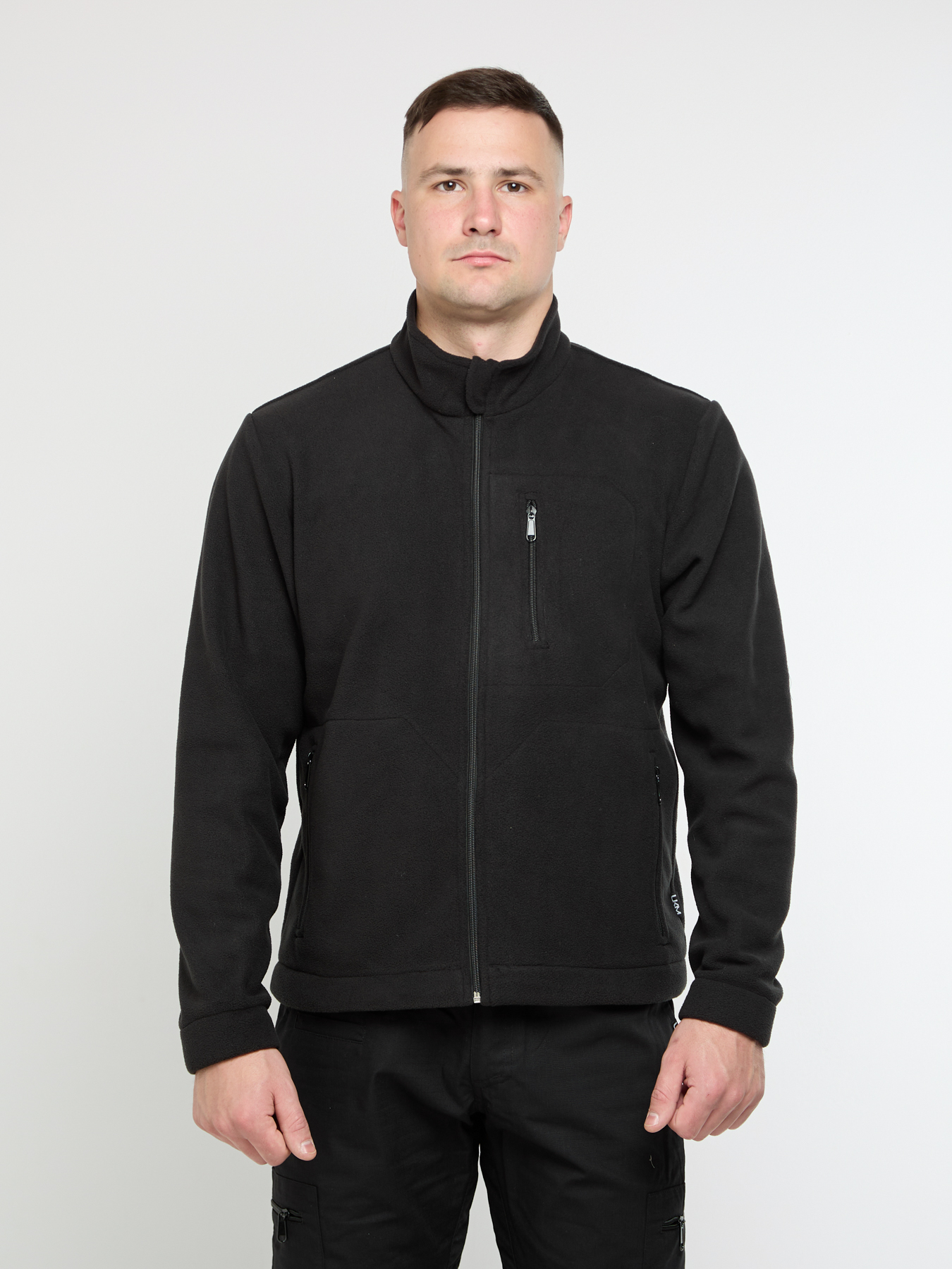 Флісова чоловіча кофта UKM чорна