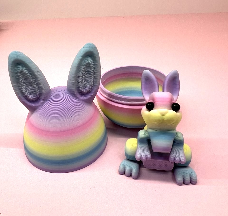 Іграшка 3D Великодній кролик в яйці, декор на Великдень