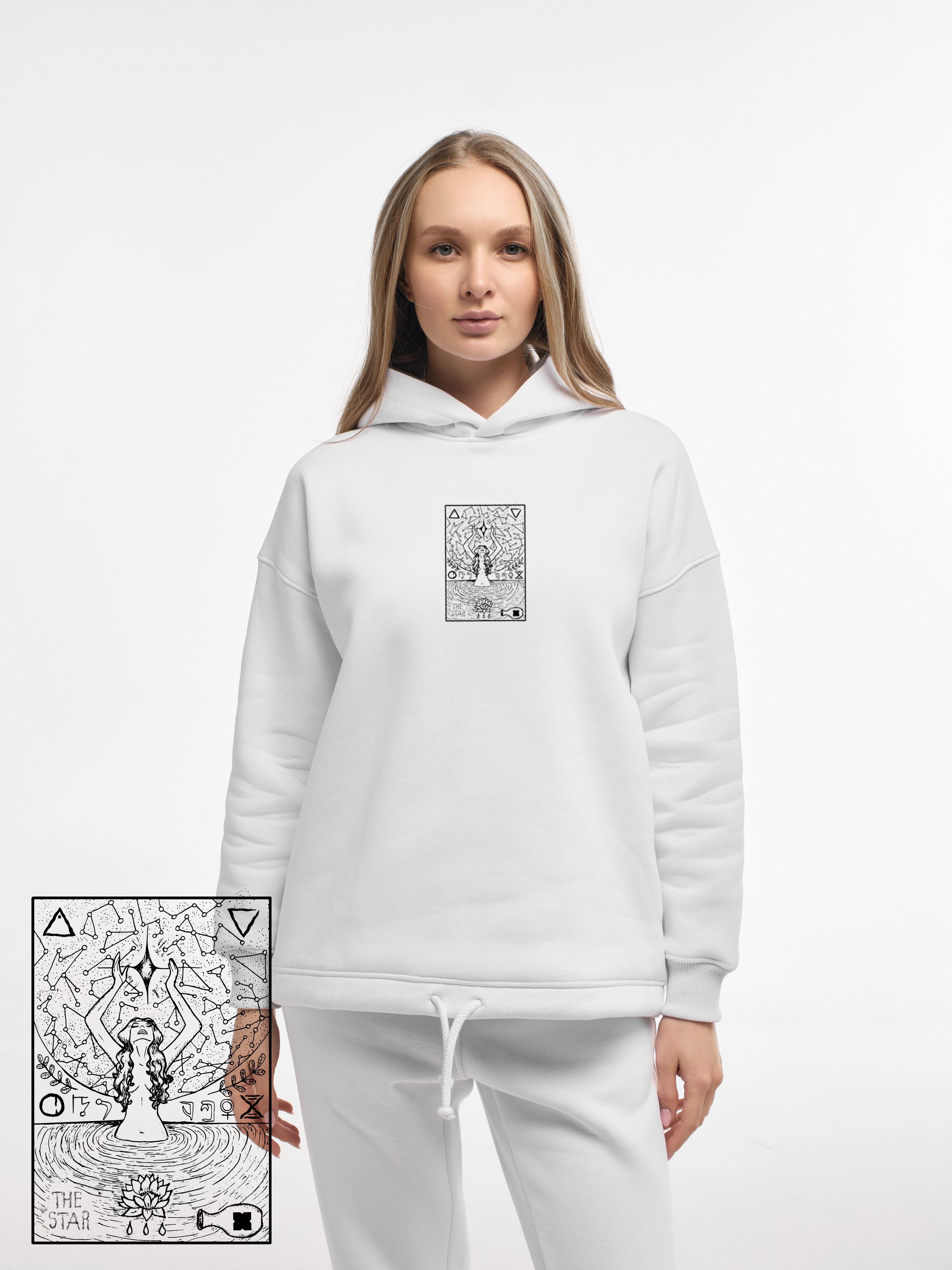 HOODIE TAROТ "THE STAR" | LACE | WHITE EMOTION | XH2