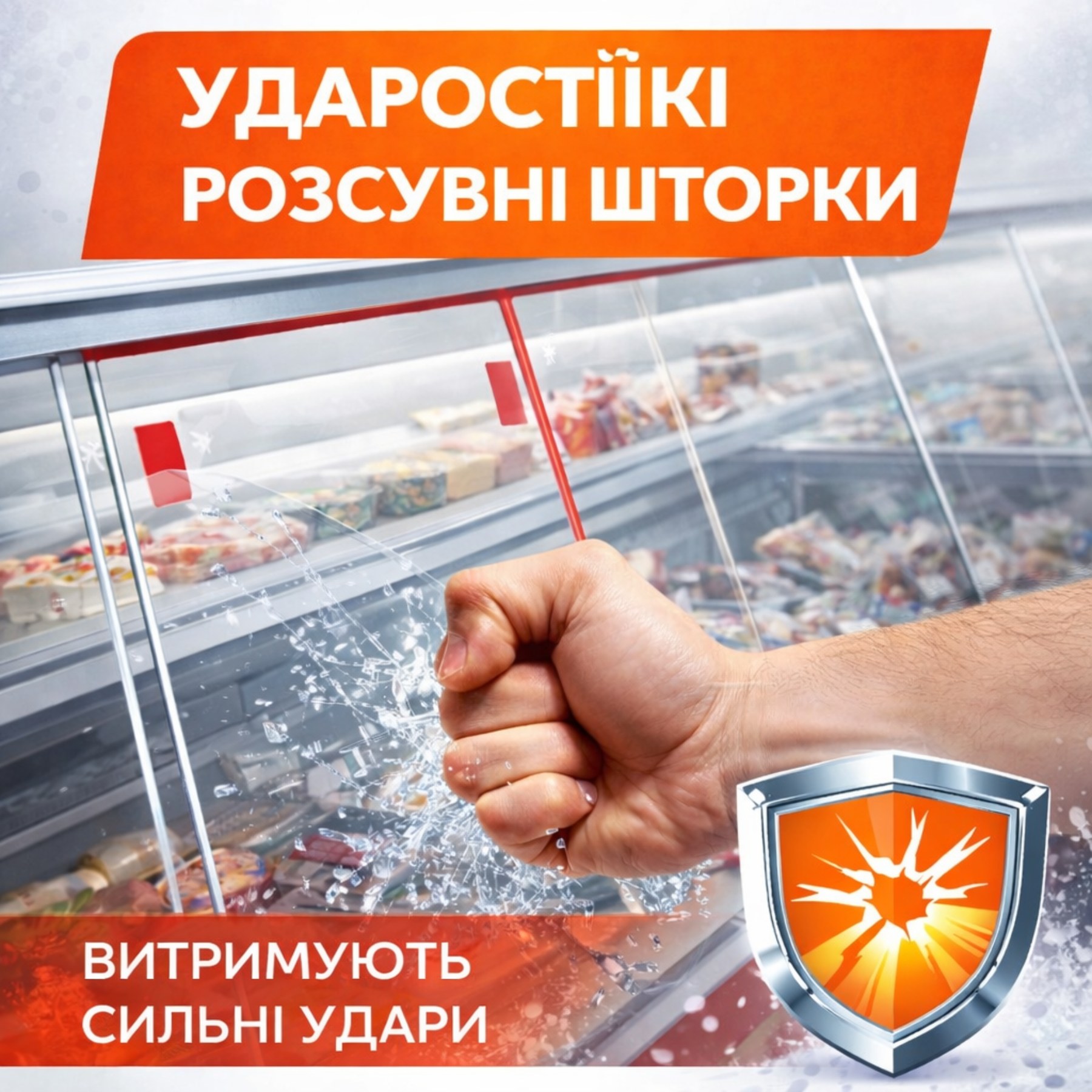 ШТОРКИ ДЛЯ ХОЛОДИЛЬНИХ ВІТРИН "FROSTY"