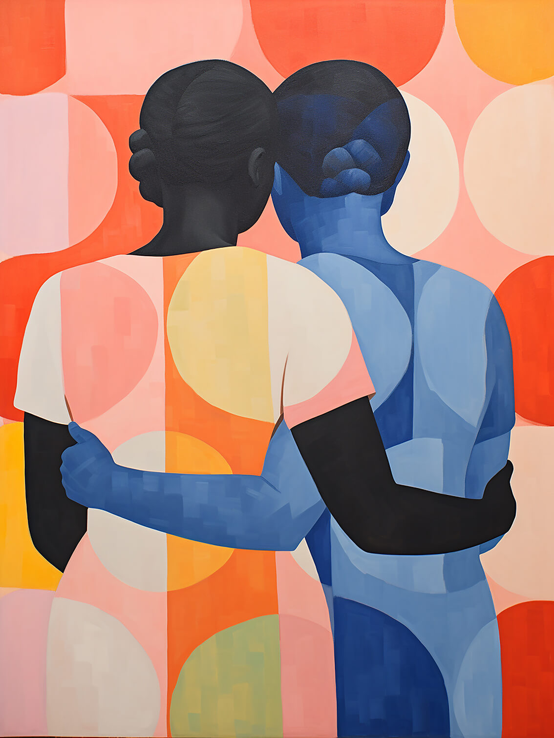 Closeness, 80x60 cm, original acrylic painting on canvas