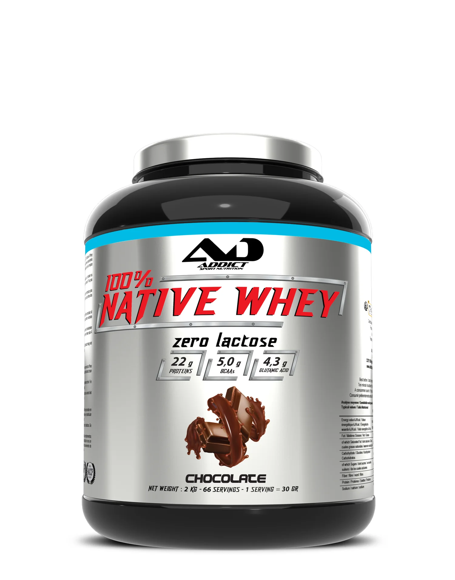 PROTEINE WHEY ZERO LACTOSE 100% NATIVE