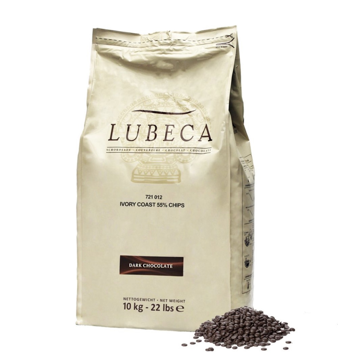 Шоколад чорний 55% Lubeca (1кг)