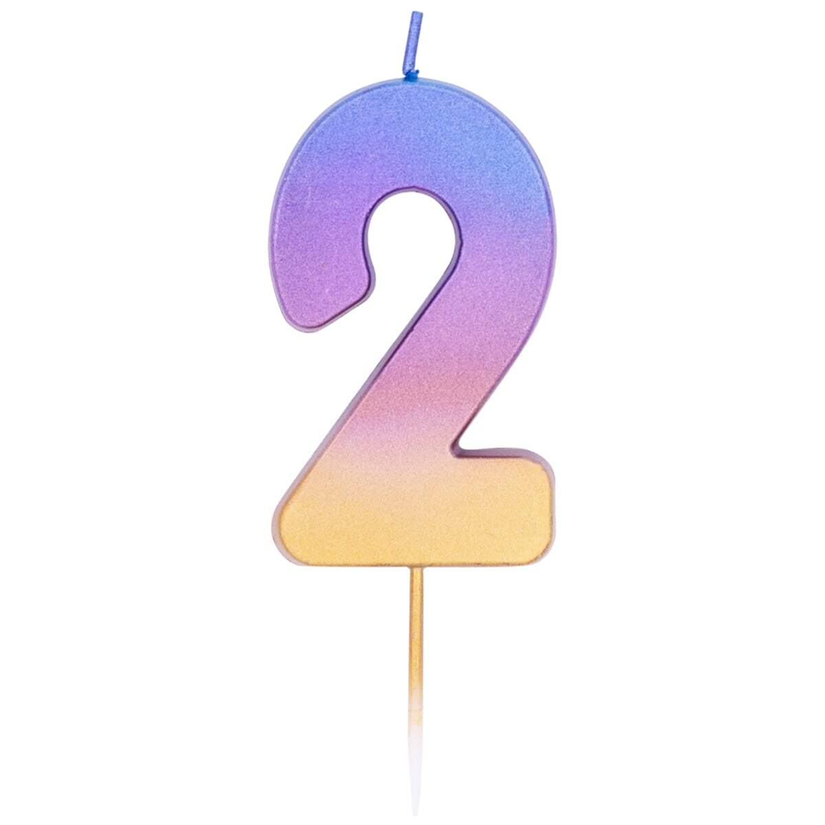Свічка цифра 2 омбре